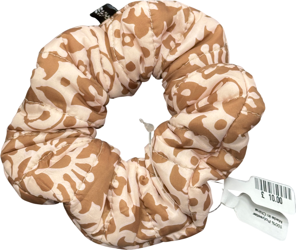 Free People Nude Sports Neutral Print Puffer Hair Scrunchie One Size