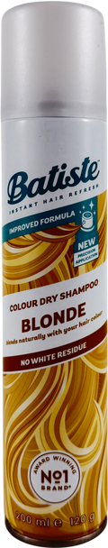 Batiste Dry Shampoo Blonde Colour, Instantly Refreshes And Removes Oil 200ml