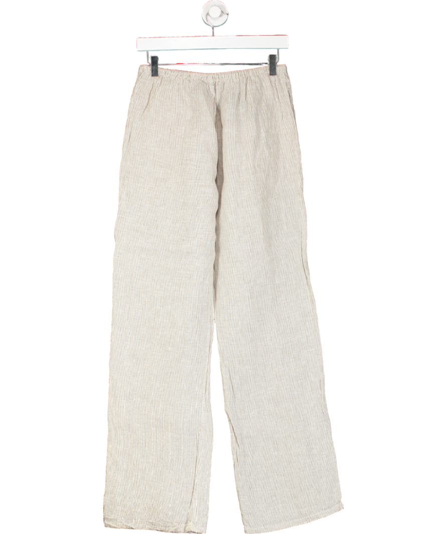 Brandy Melville Beige Anastasia Linen Trousers UK XS/S