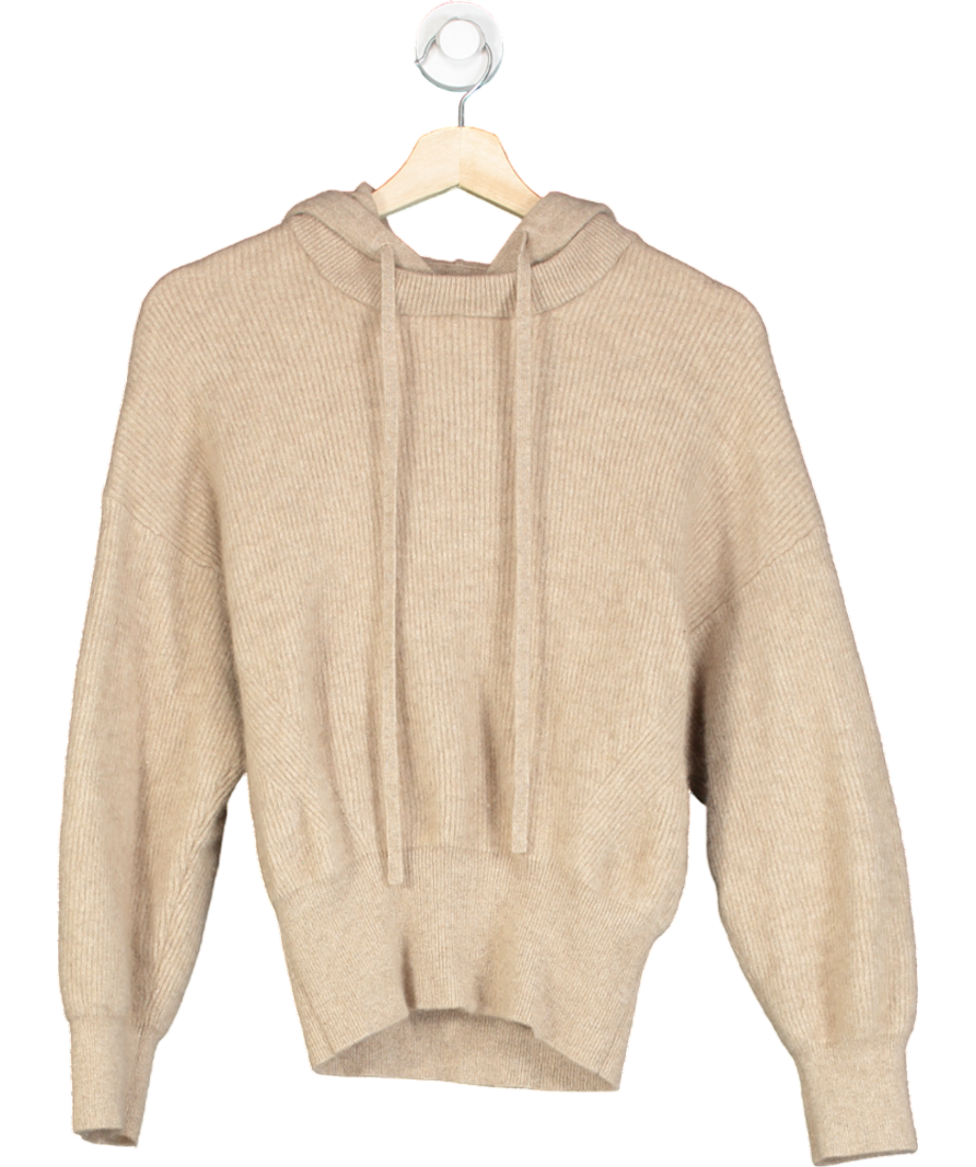 LilySilk Beige Eshe 2-in-1 Cashmere Detachable Hoodie UK 12