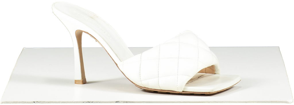 BOTTEGA VENETA White Leather Padded Mules 90 Heels UK 6 EU 39 👠
