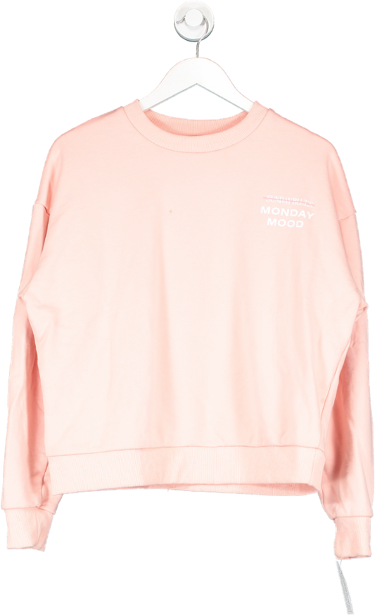 Pink Monday Mood Logo Sweater UK S