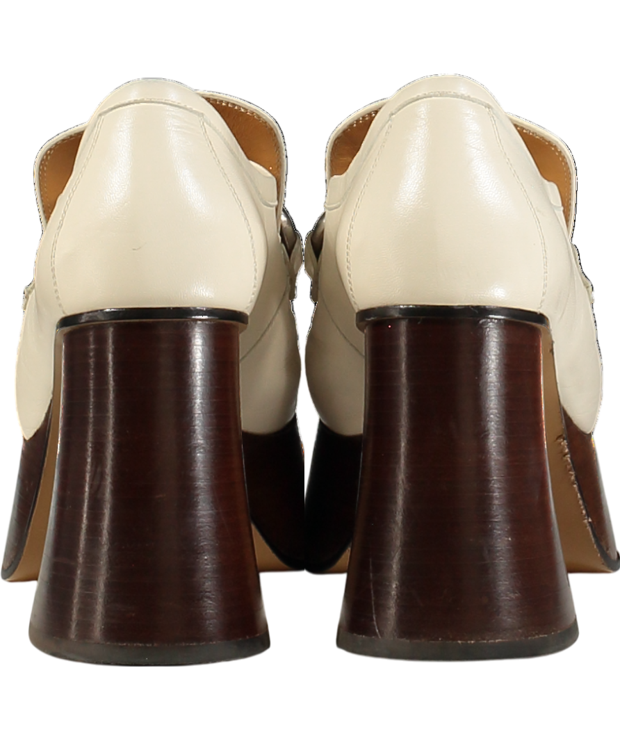 Gucci Beige Platform Horsebit 95 Loafer Heels UK 5 EU 38 👠