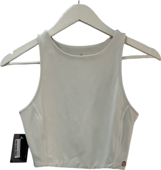 bahe Cream Reforma High Neck Longline Crop Coconut UK S