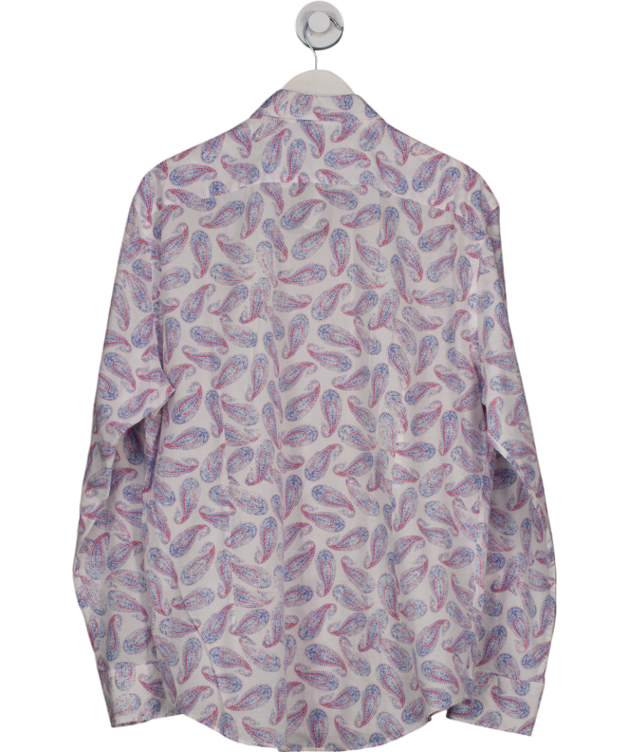 Boggi Pink Paisley Long Sleeve Shirt UK XXL