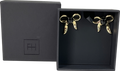 F + H studios Metallic Bow Stud Earrings