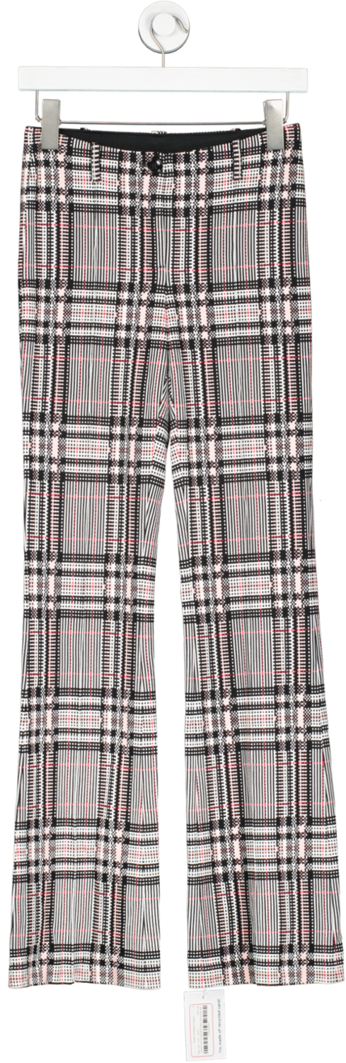 Marc Cain Pink Graphic Chequered Trousers UK XS