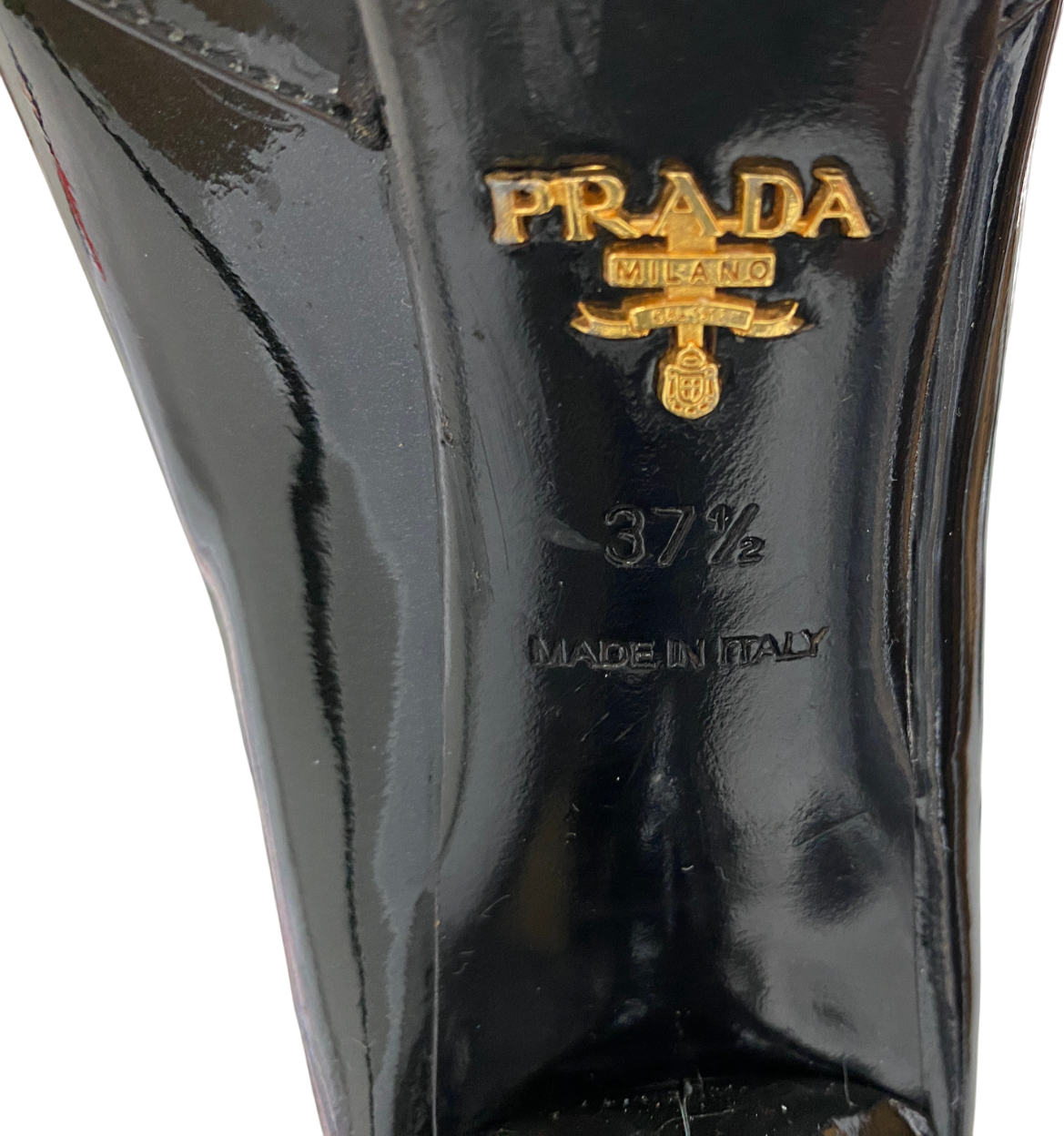 Prada Black Patent Peep-toe High Heel Pumps UK 4.5 EU 37.5 👠