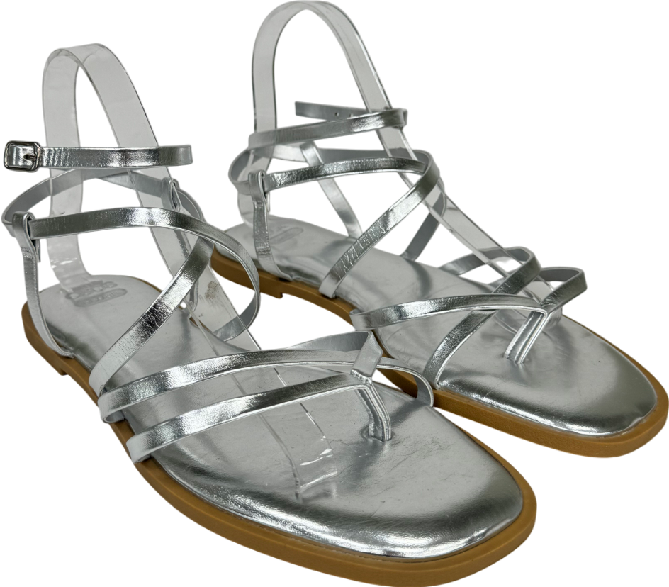 ASOS Metallic Fierce Strappy Sandal UK 7 EU 40 👠