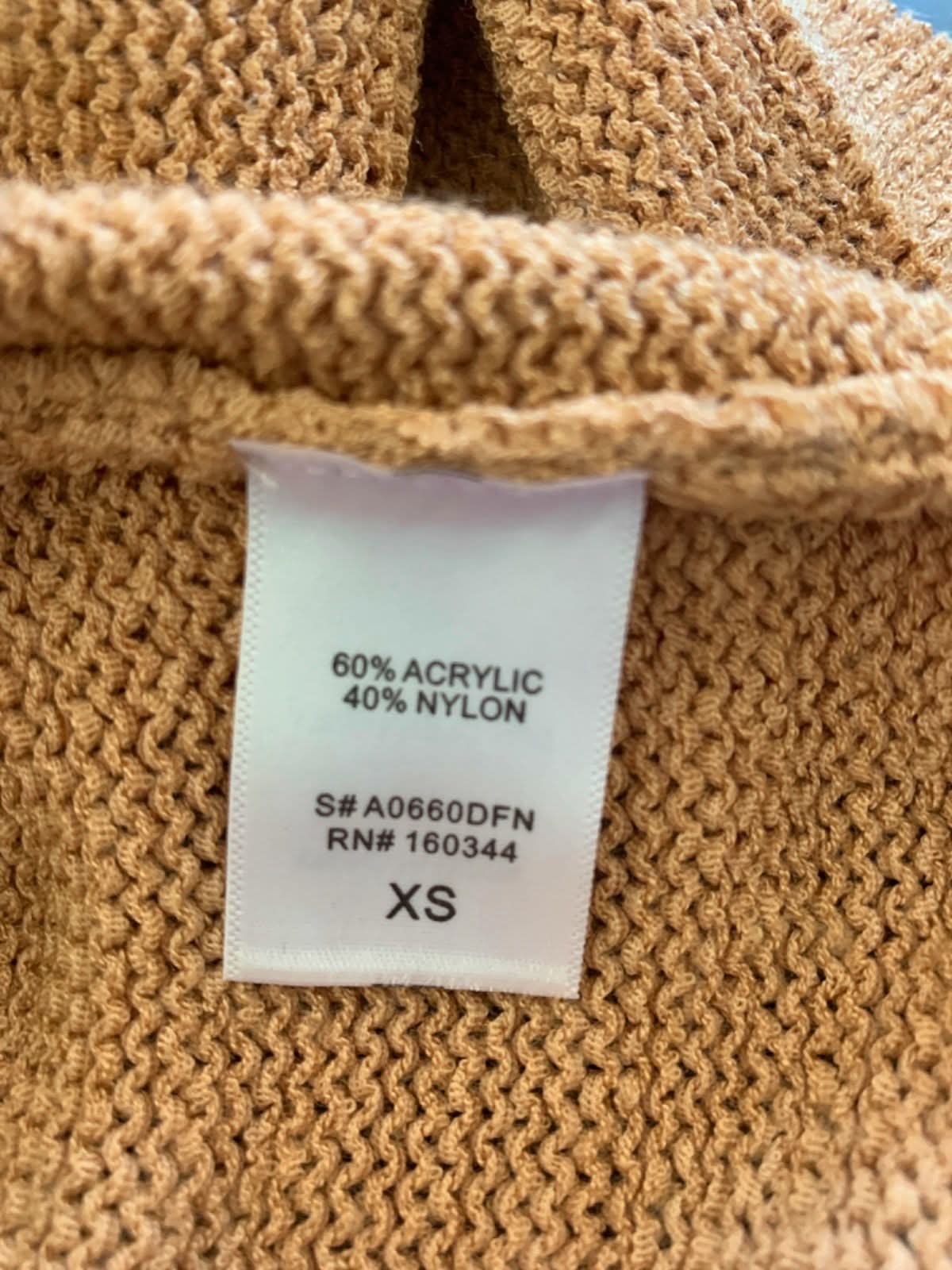 Fashion Nova Tan Knit Cutout Dress XS