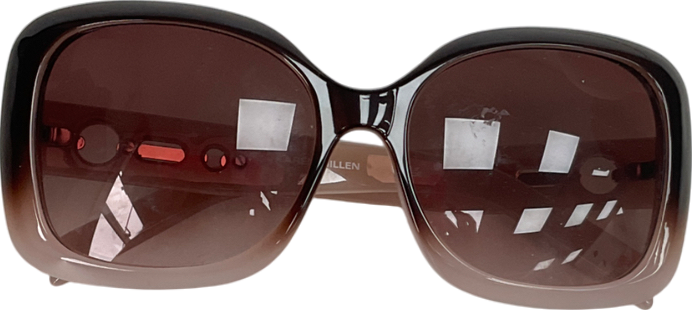 Karen Millen Brown Gold Detail Sunglasses