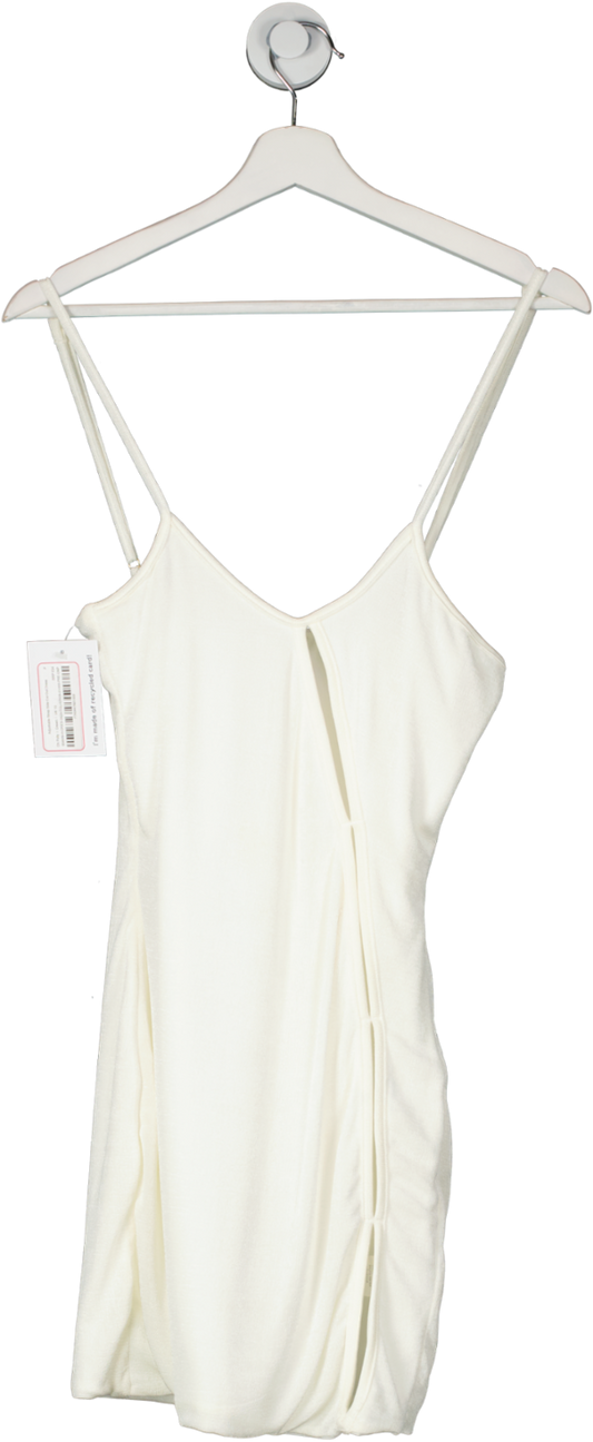 Oh Polly Cream Adjustable Strap Side Cut Out Dress UK 10