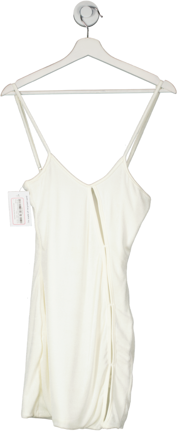 Oh Polly Cream Adjustable Strap Side Cut Out Dress UK 10
