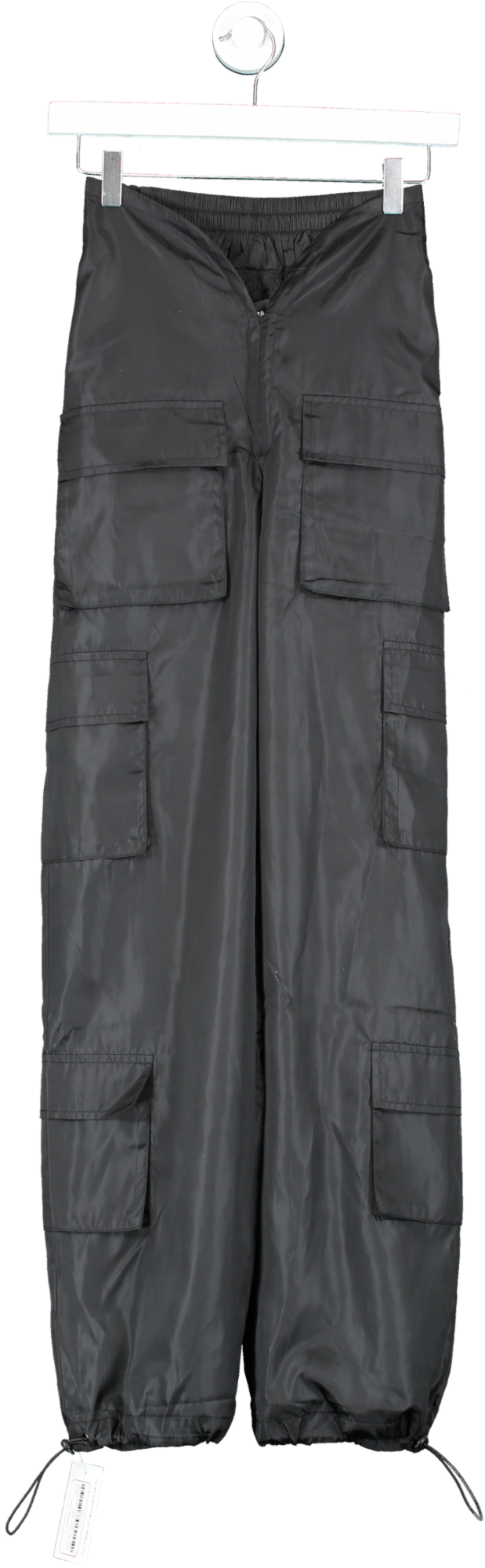 Fashion Nova Black Elasticated Cargo Trousers UK XS