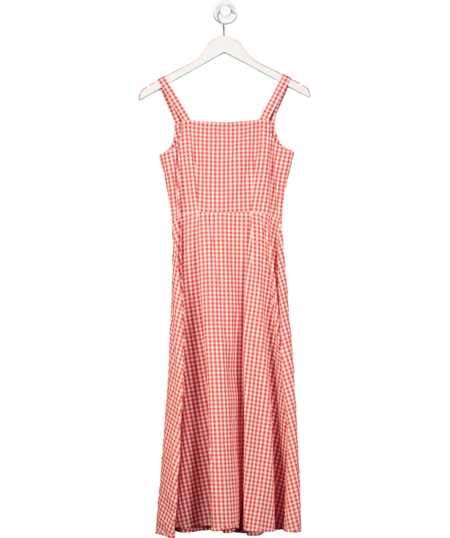 Warehouse Red Gingham maxi Dress UK 8