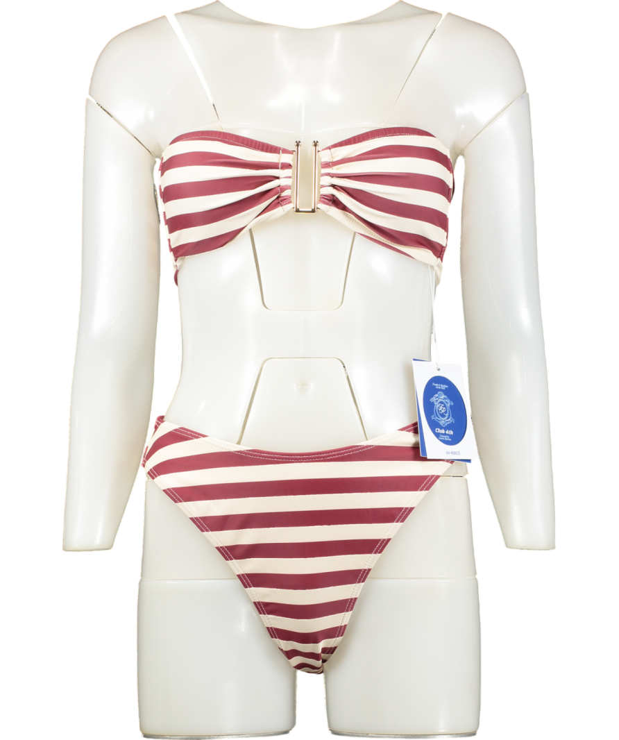 4th & Reckless Red And White Stripe Bikini Set - Paloma UK 8