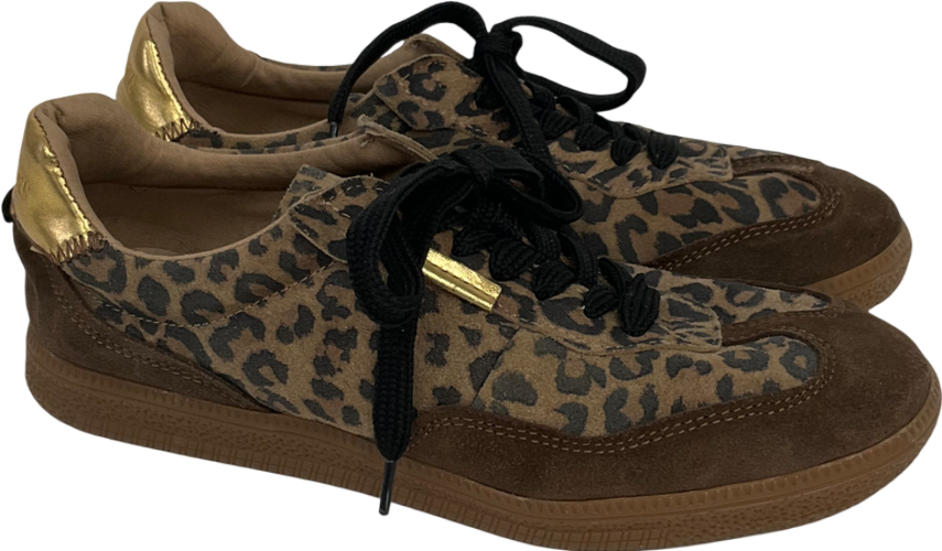 STEVE MADDEN Brown Emporia Trainer In Leopard UK 6 EU 39 👠