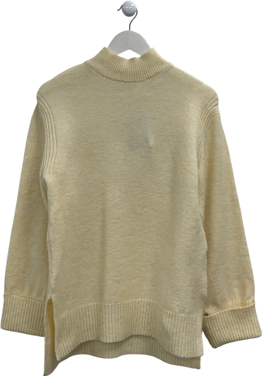 River Island Yellow Side Split Jumper UK XS