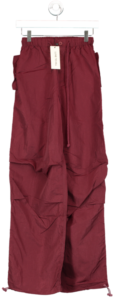 luxe to kill Red Parachute Pant In Cherry UK 6