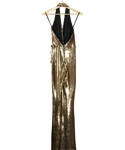 Nadine Merabi Metallic Tianna Jumpsuit UK XS