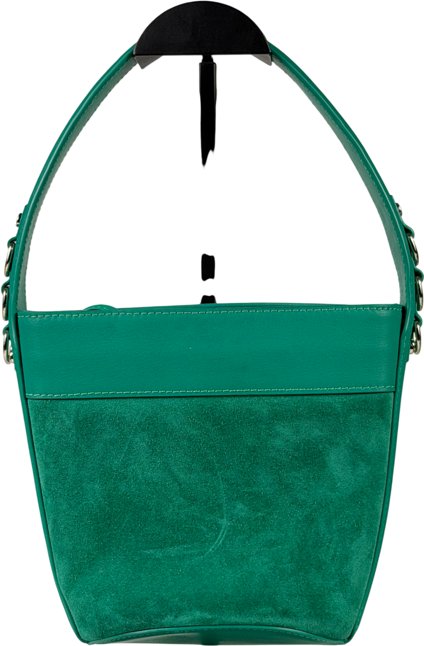 Ted Baker Green Sleek Equestrian Hobo Mini Bucket Bag One Size