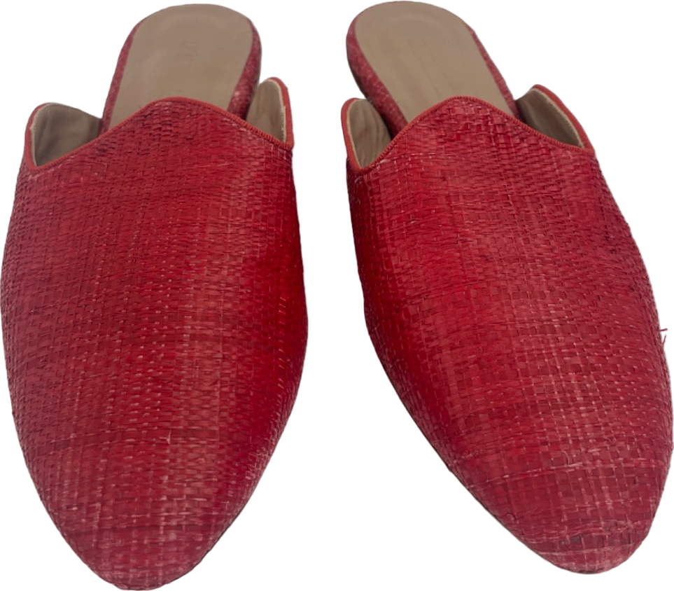 Le Monde Beryl Red Woven Mule Shoes EU 41 UK 8