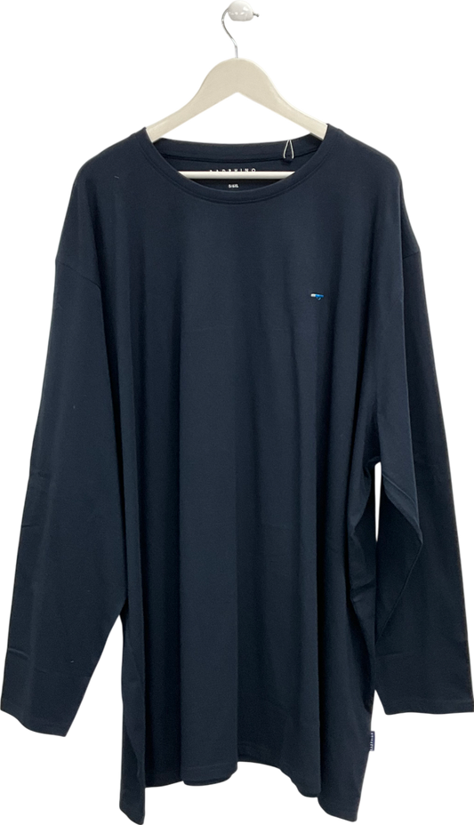 Badrhino Blue Big & Tall Core Long Sleeve T Shirt UK XXXL