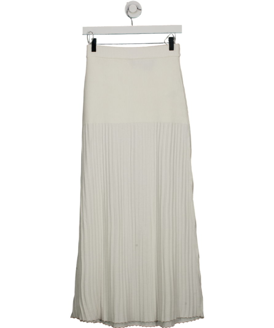 4th & Reckless White Knit Maxi Skirt UK 8