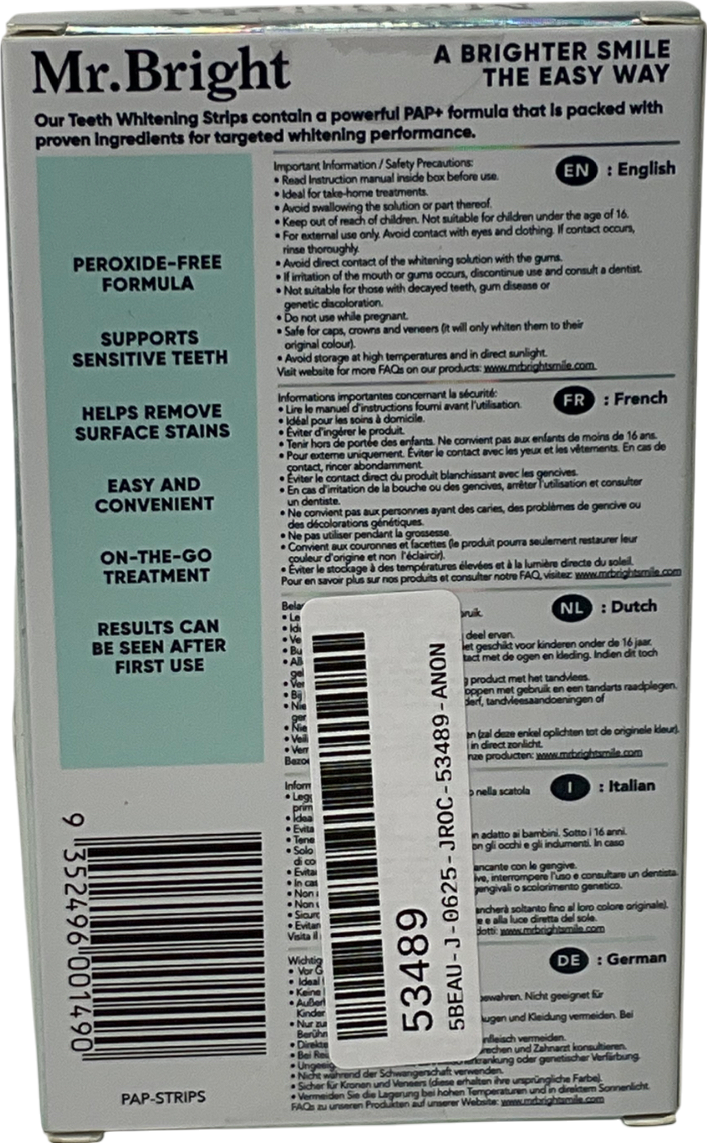 mr bright Pap+ Teeth Whitening Kit 2 Weeks 9ml