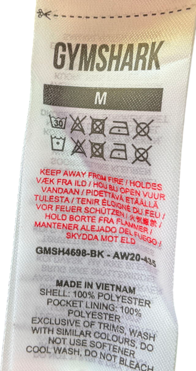 gymshark Black Fitness Graphic Shorts UK M