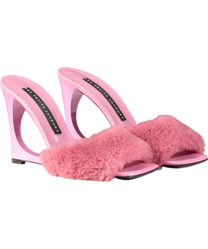 Les Petits Joueurs Pink Lola Mule Teddy UK 5 EU 38