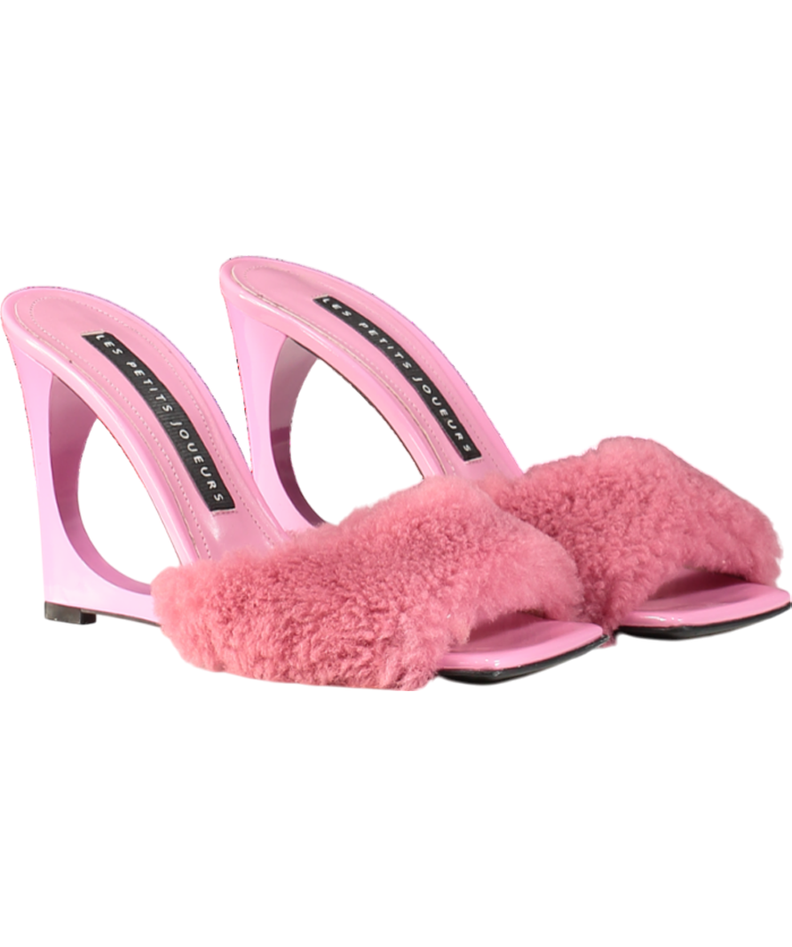 Les Petits Joueurs Pink Lola Mule Teddy UK 5 EU 38 👠