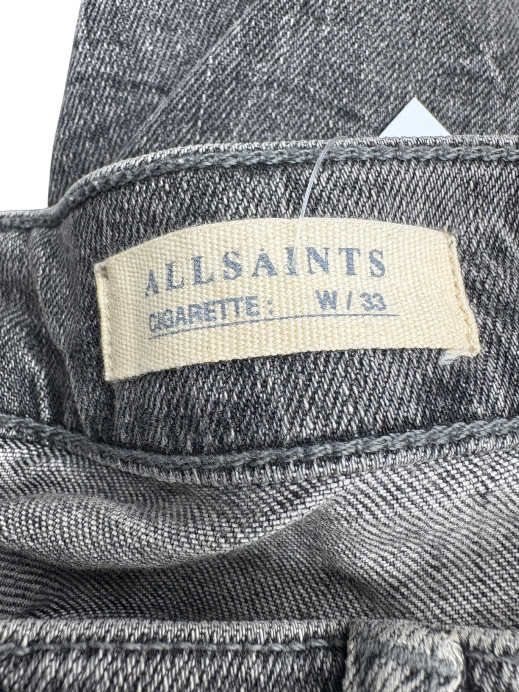 AllSaints Grey Raveline Cigarette Slim Fit Jeans W33