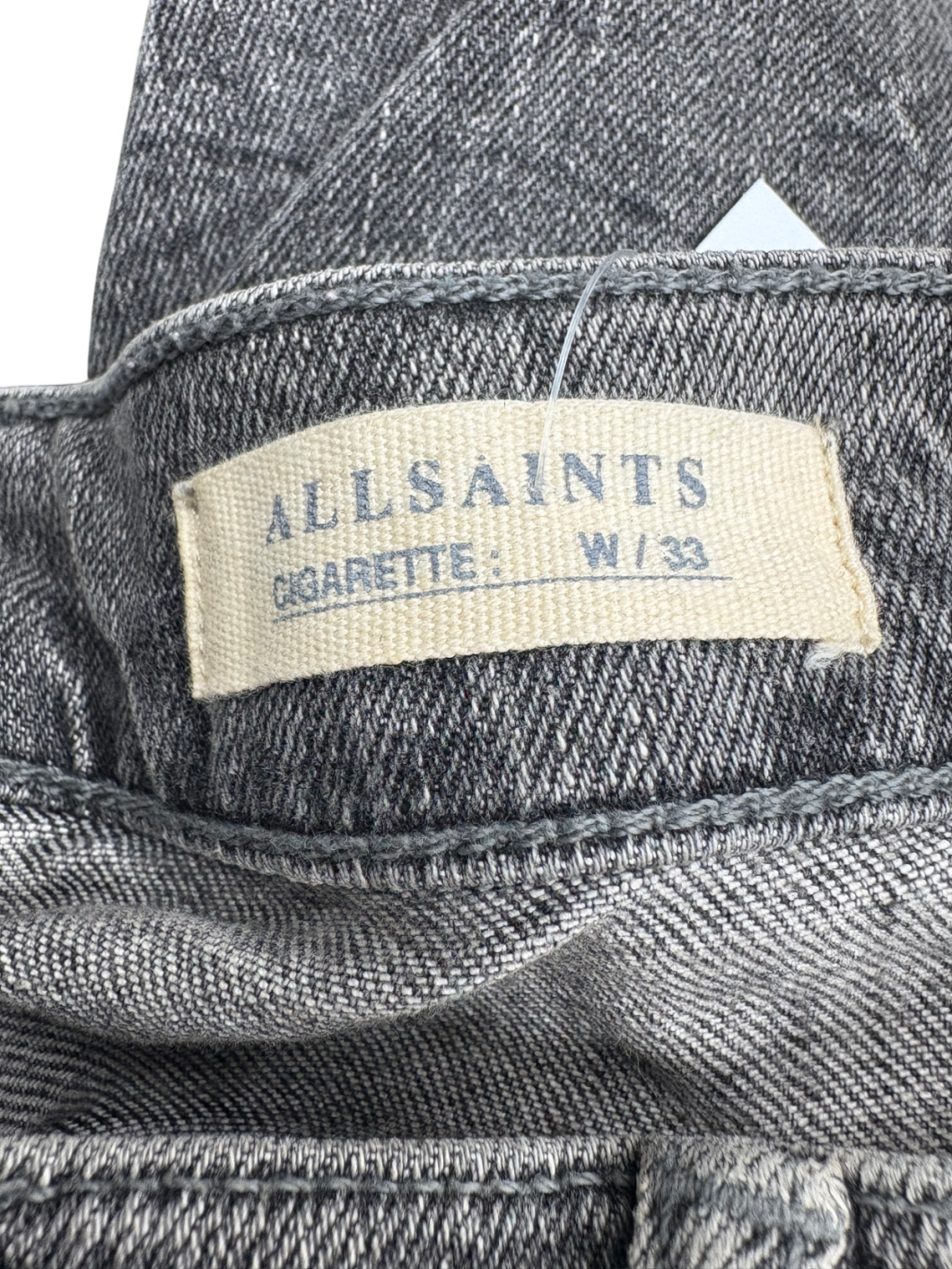 AllSaints Grey Raveline Cigarette Slim Fit Jeans W33