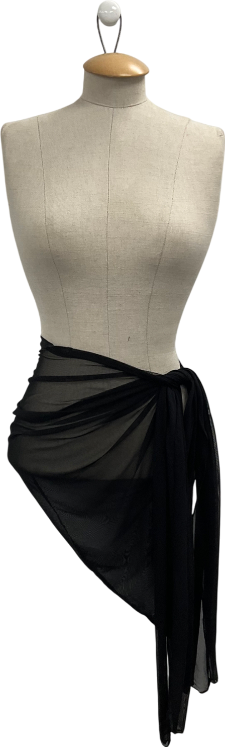 I saw it first Black Mesh Sarong One Size