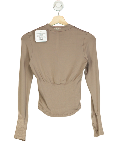 SEFI Brown Timeless Zip Jacket UK XS