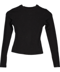 Adanola Black Cotton Long Sleeve Top UK XS