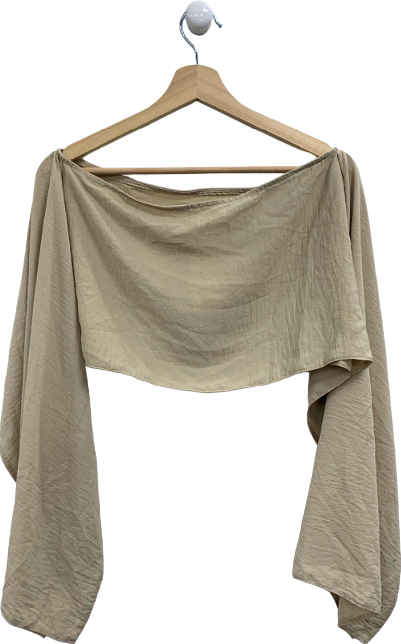 Lola Rae Beige Off-Shoulder Top UK S/M