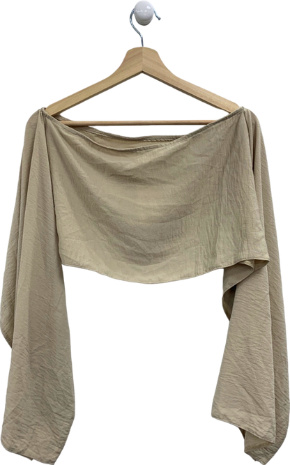 Lola Rae Beige Off-Shoulder Top UK S/M