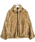 Weekday Brown Alice Faux Fur Jacket UK L