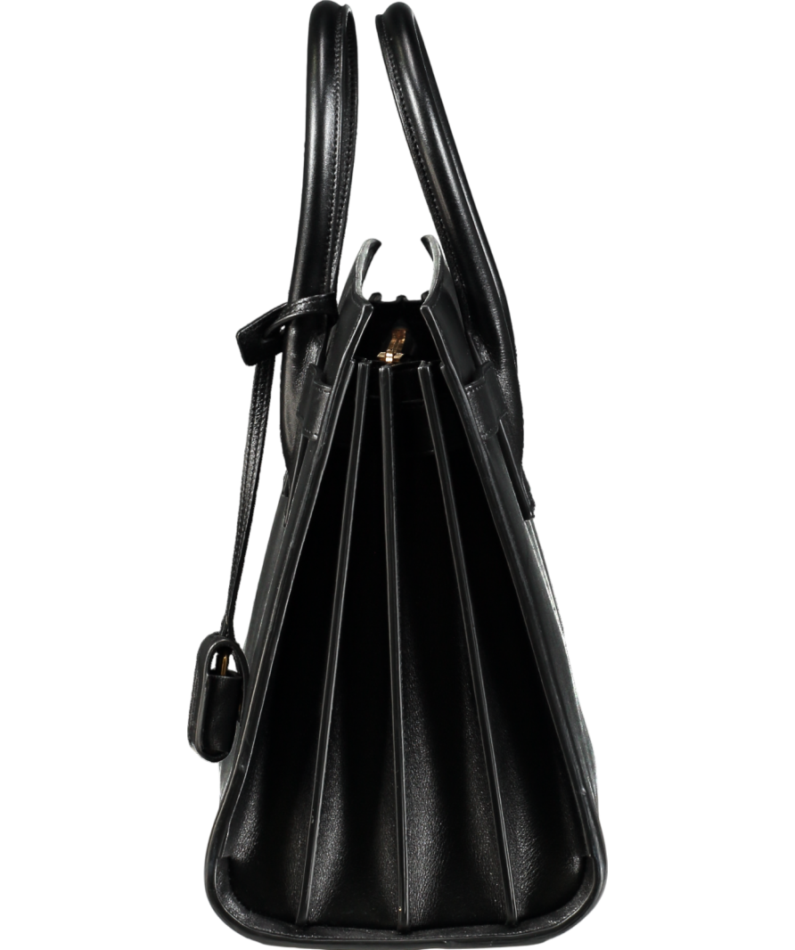 Saint Laurent Black Sac De Jour Leather Tote Bag