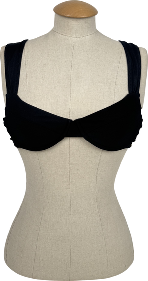 Ode and Rae Black Isolde Bikini Top In Nero UK S