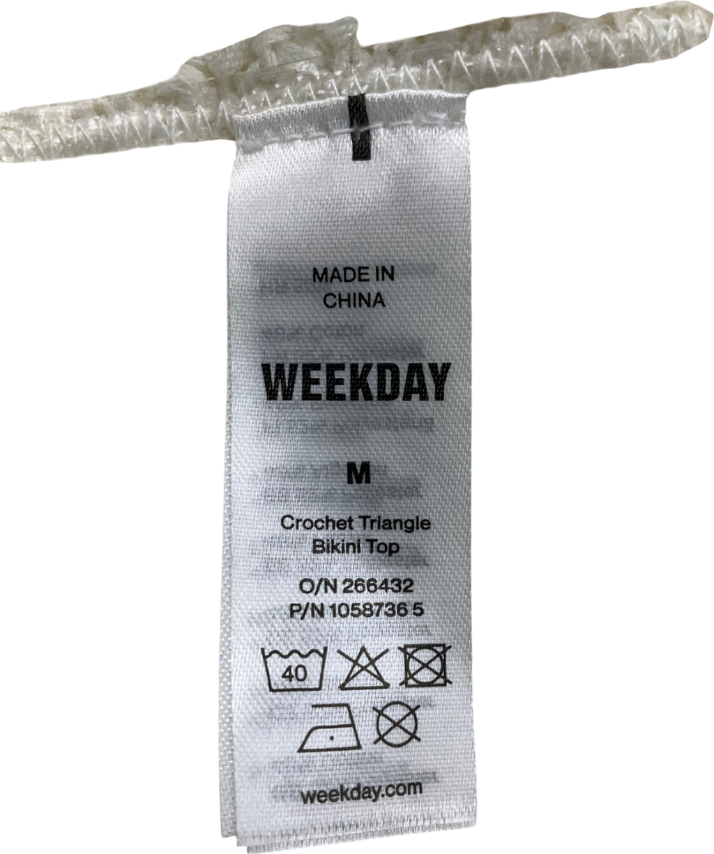 Weekday Cream Crochet Bikini UK M