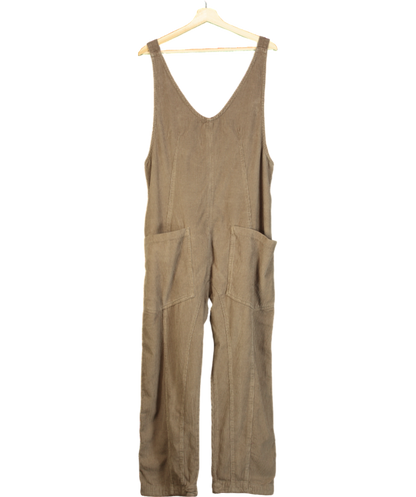 Free People Brown High Roller Corduroy Jumpsuit UK S