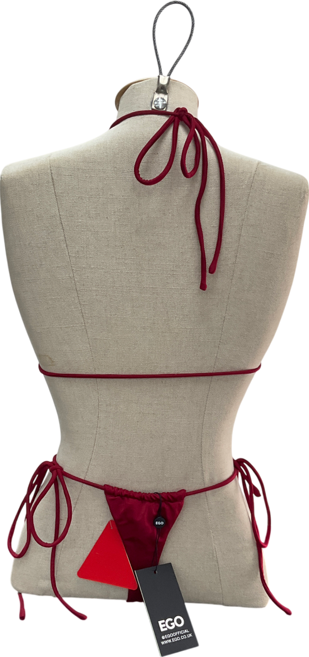 Ego Set Red Triangle Bikini Set UK 14