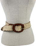 Hobbs Brown Abbie Raffia Belt UK S