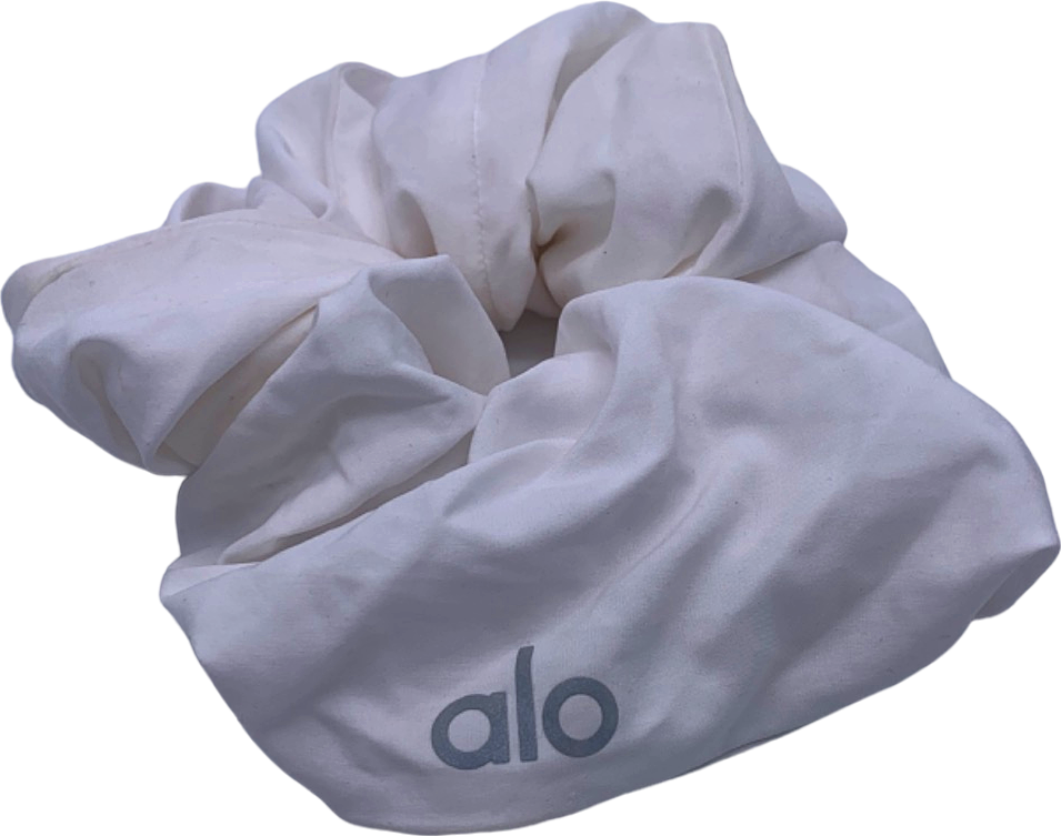 Alo White Scrunchie One Size