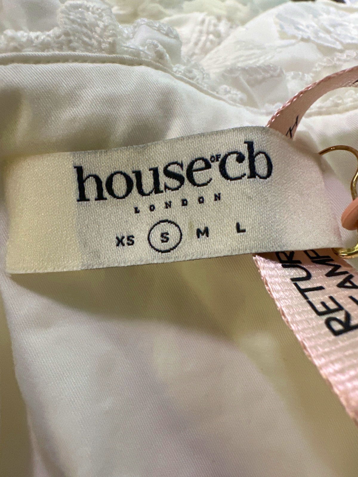 House of CB White Marlene Dress UK S