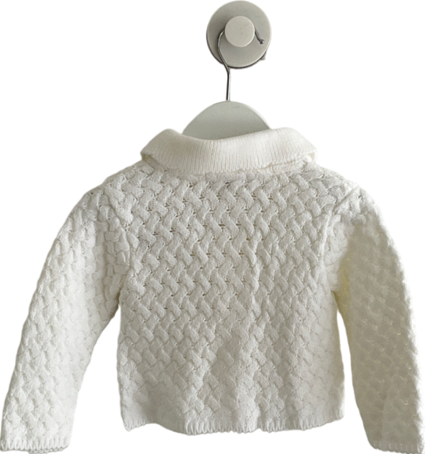 my little chick White Knitted Cardigan 6-9 Months