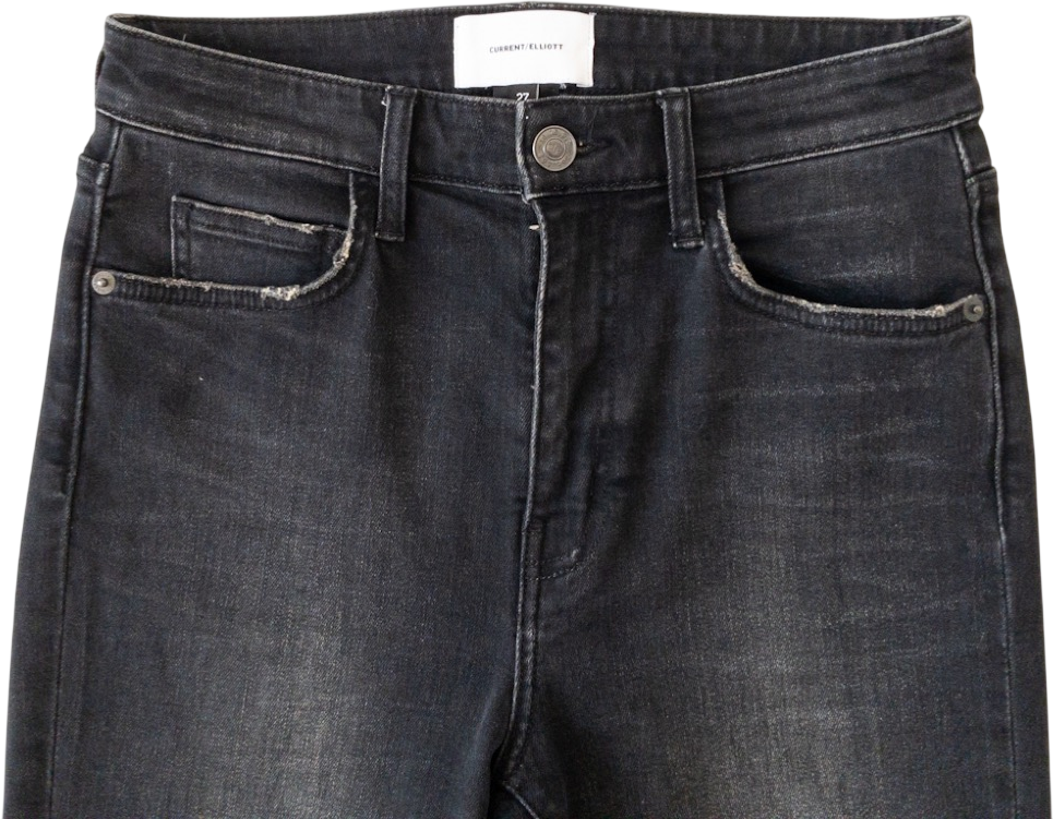 CURRENT ELLIOT High Waisted Black Skinny Jeans W27
